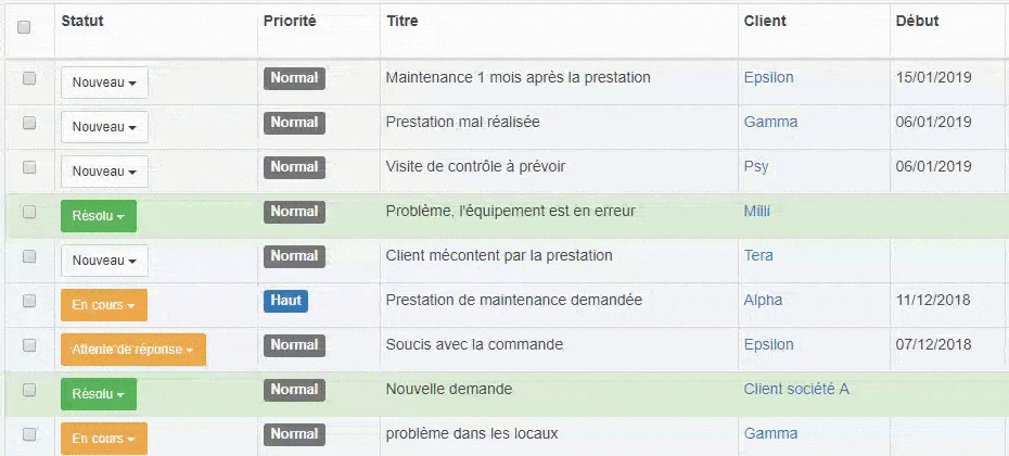 Outil de tticketing
